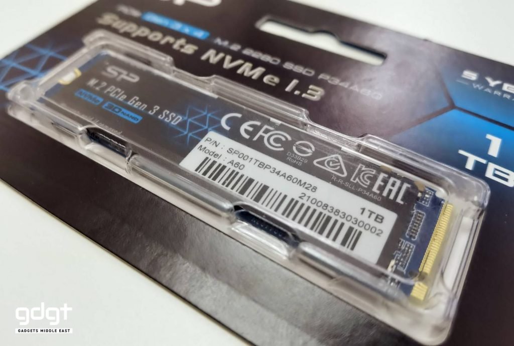 DISQUE DUR INTERNE SSD SILICON POWER P34A60 1To M.2 2280 PCIe 3.0