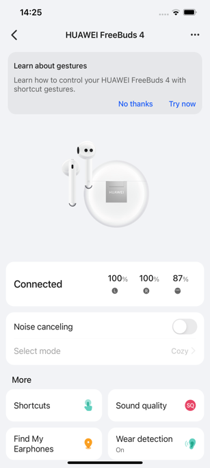 HUAWEI FreeBuds 4 compared to the competition