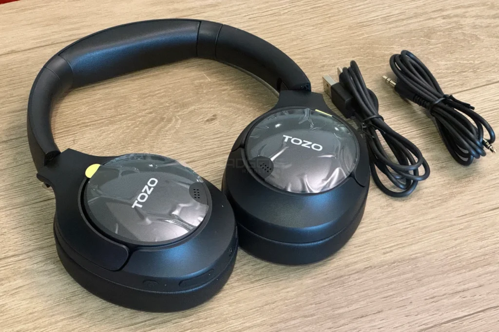 thumbnail image 2 of TOZO HT2 Wireless Over-Ear Bluetooth Headphones – ANC Noise Cancelling, Hi-Res Audio, 40mm Drivers 2 of 4