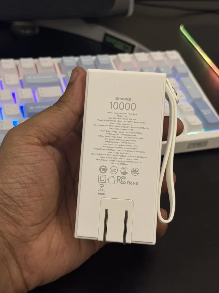 Sharge Retractable 3-in-1 Power Bank Review
